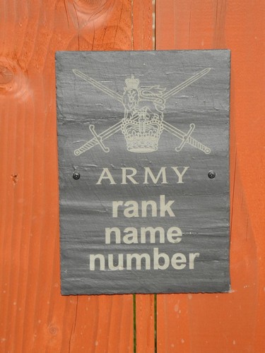 Army personalised slate - personalised,