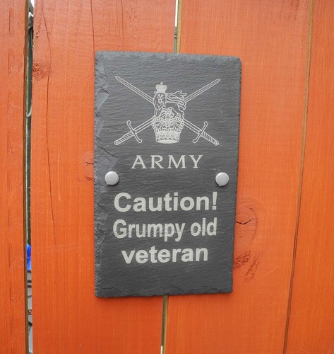 Slate plaque army - plaque,, soldier
